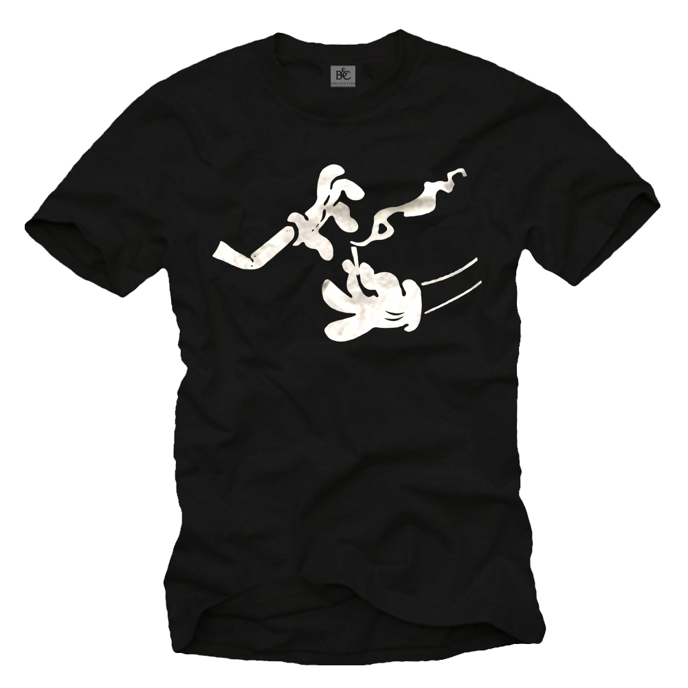 Lustiges Kiffer T-Shirt Herren - Mickey on Dope