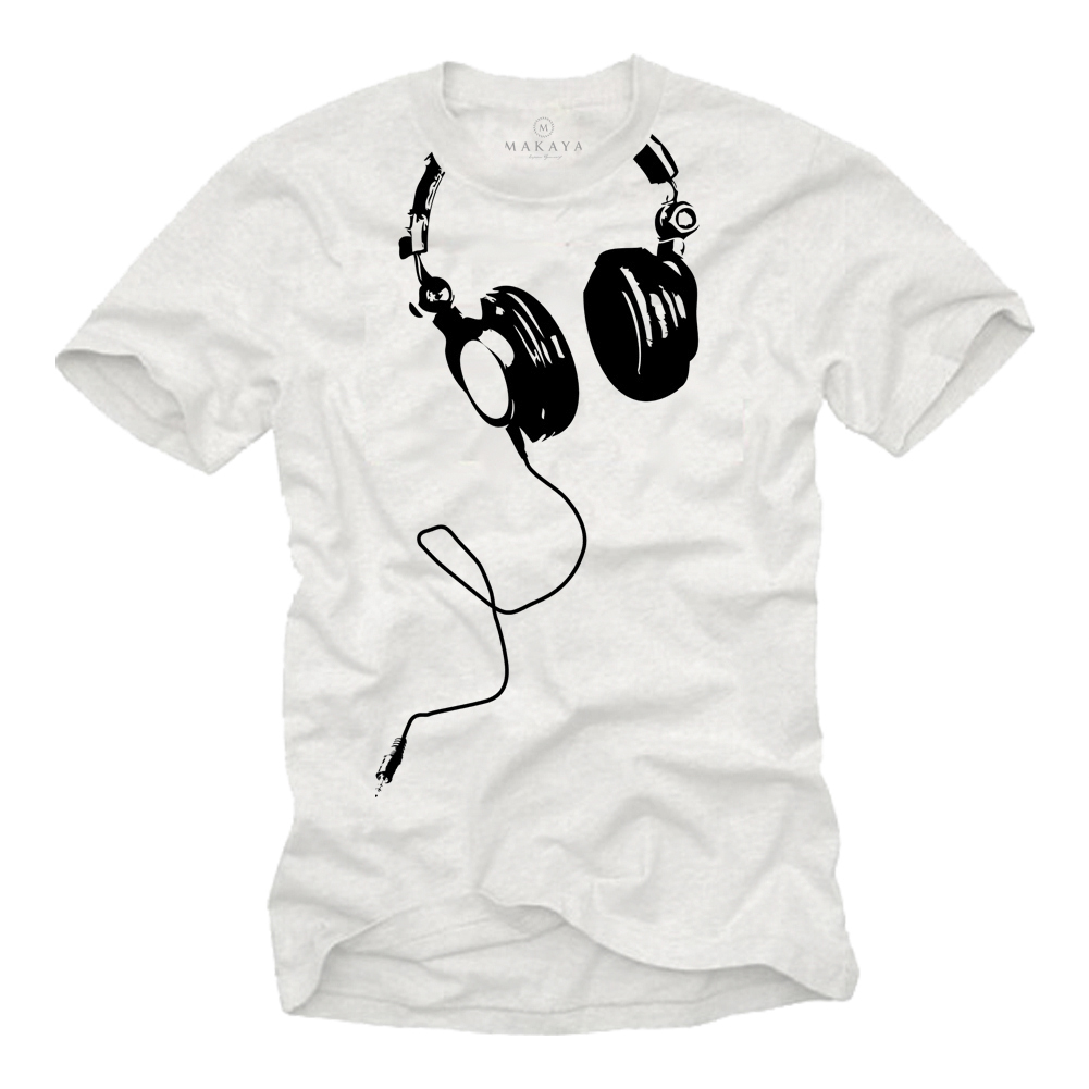 Men's T-shirt with headphone print