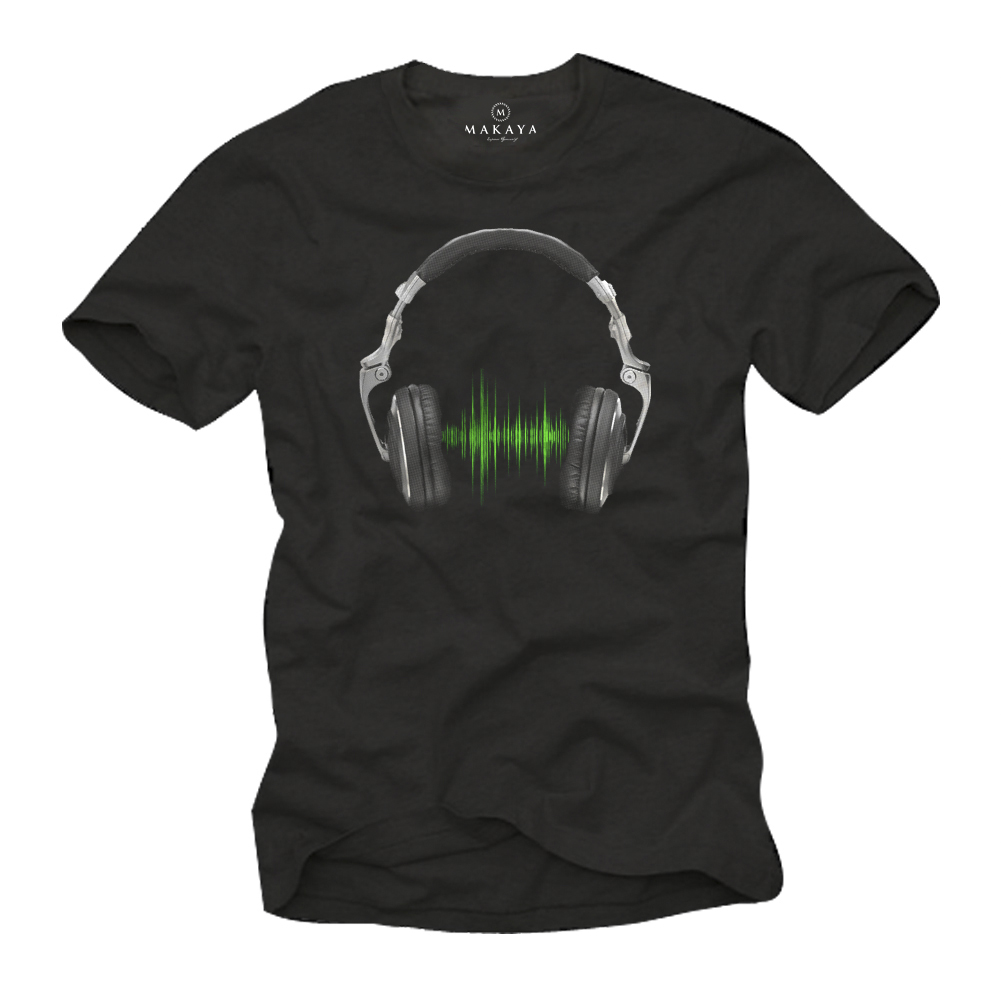 Men's T-shirt with headphone design