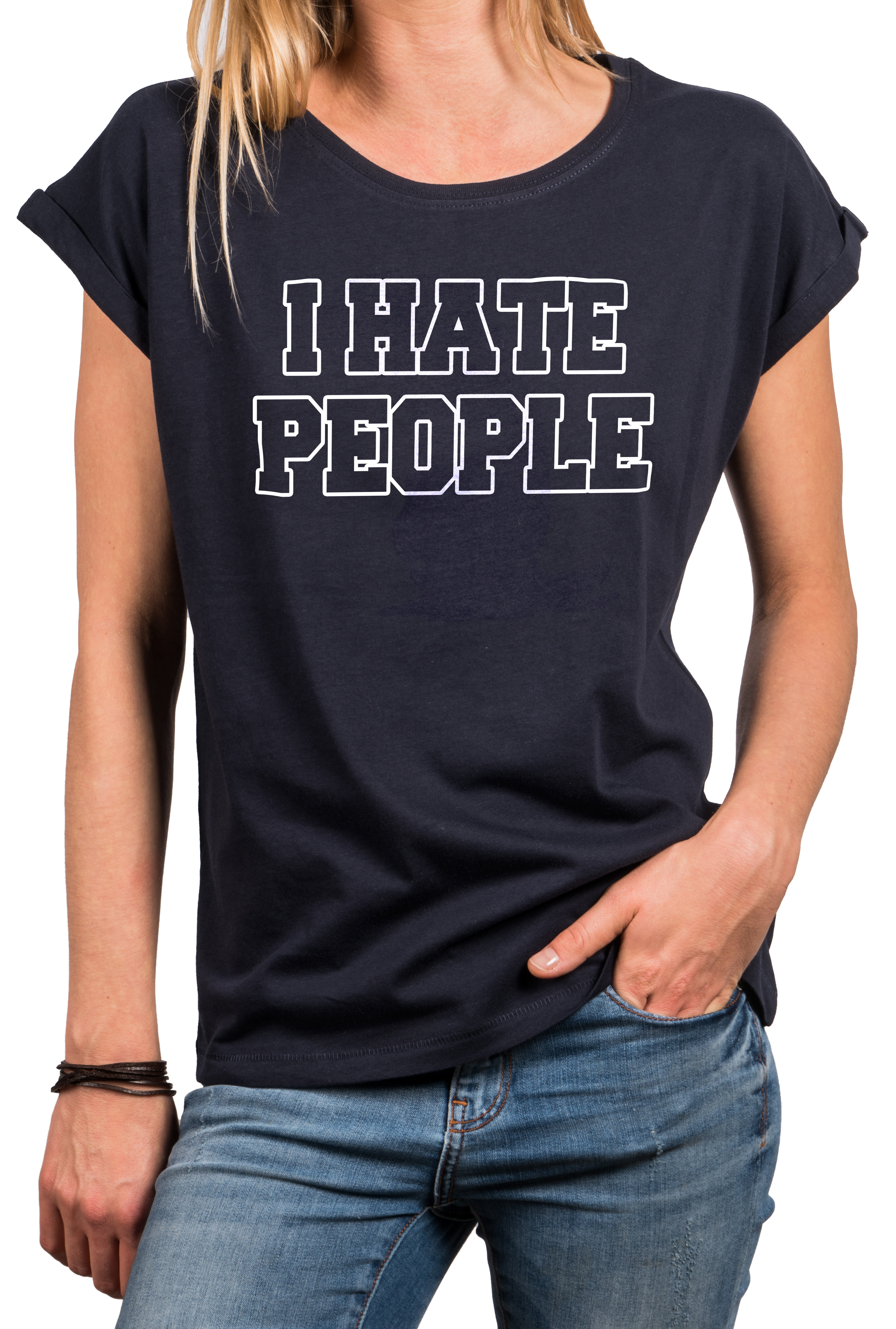 Sprüche Shirt Frauen - I Hate People
