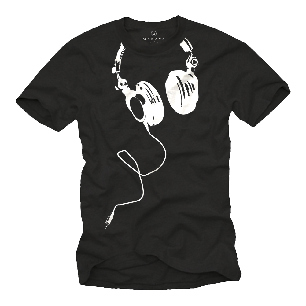 Men's T-shirt with headphone print