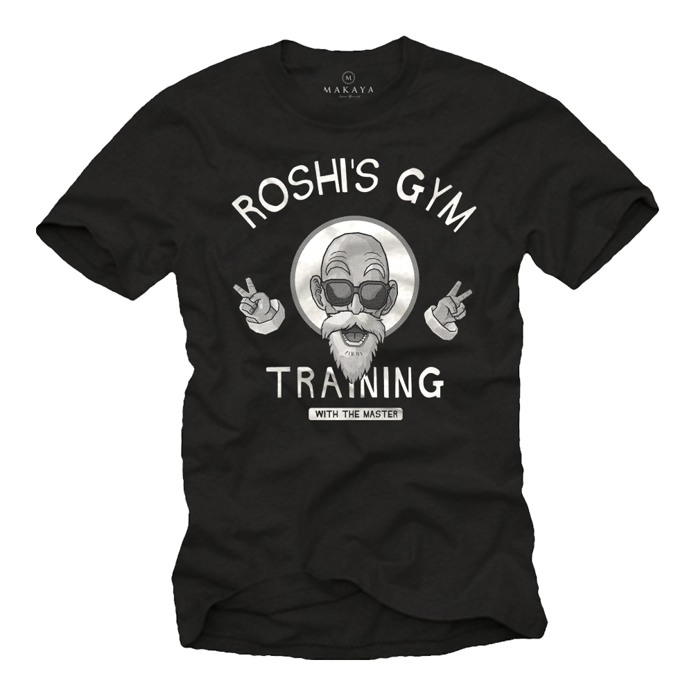 Roshi's GYM Men's Fitness Motif T-Shirt