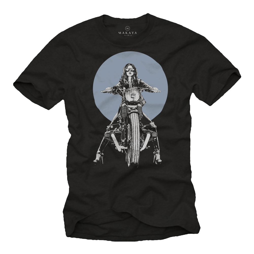 Men's T-shirt for motorcycle enthusiasts - R100 Biker Girl