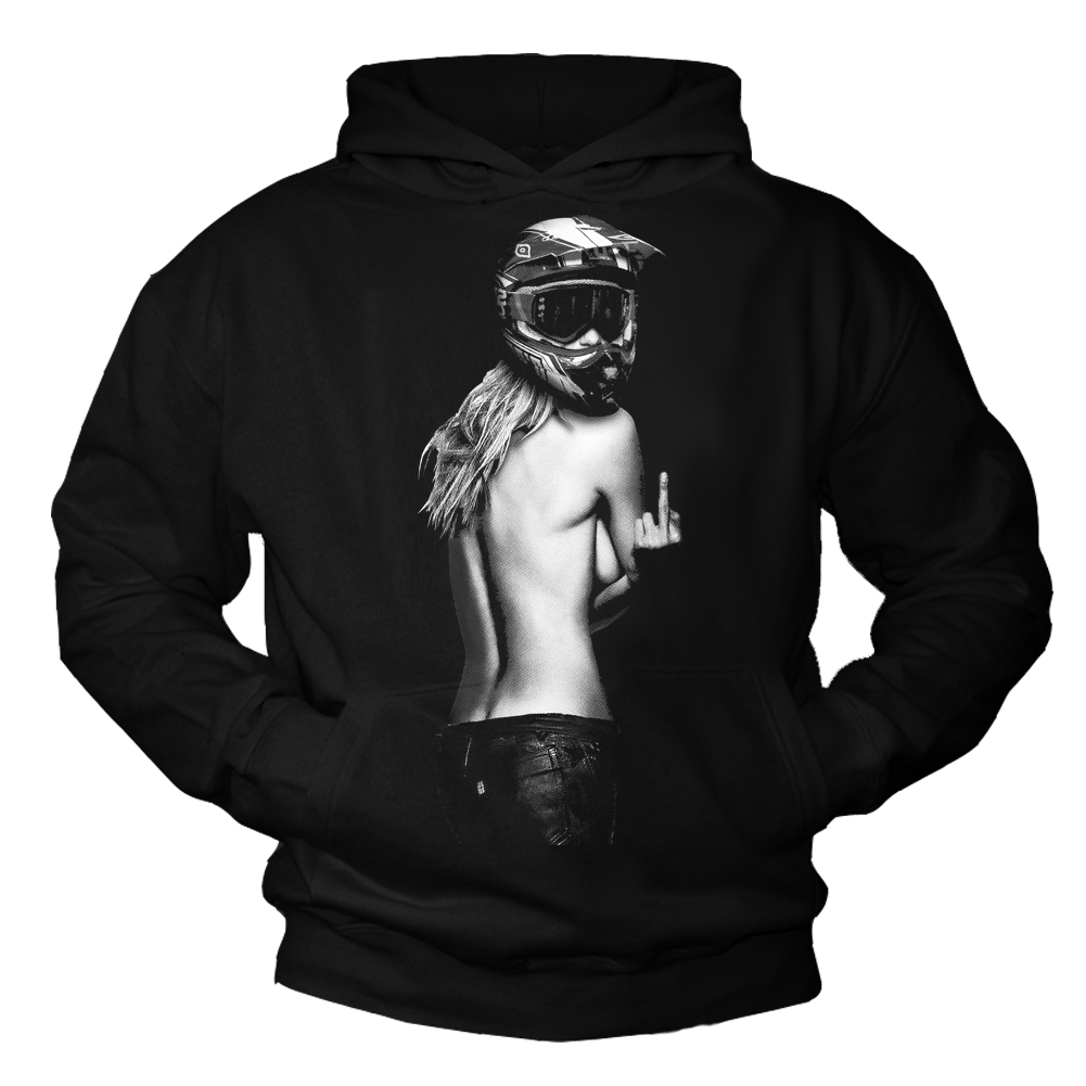 Biker Girl mit Helm - Sweatshirt