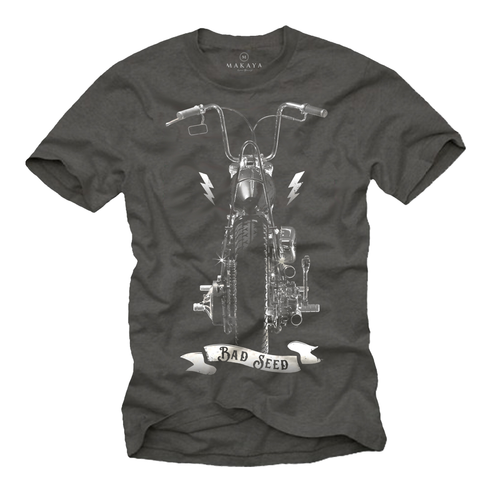 Biker T-Shirt for Men - Bad Seed Chopper