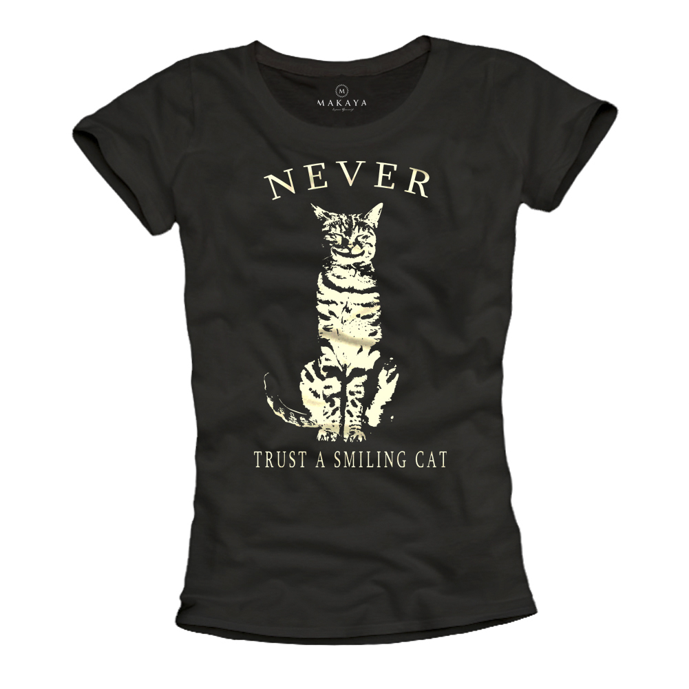 Never Trust a Smiling Cat Womens Top