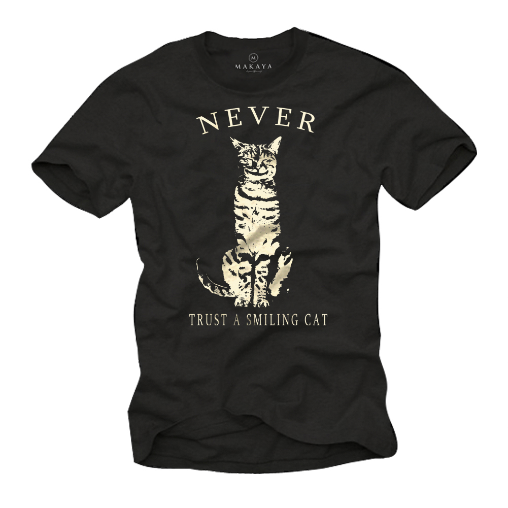 Funny cat t-shirt for men - Never Trust a Siming Cat