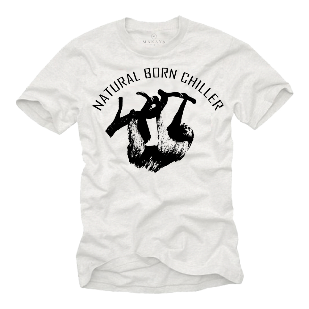 Funny slogan t-shirt for men - Natural Born Chiller