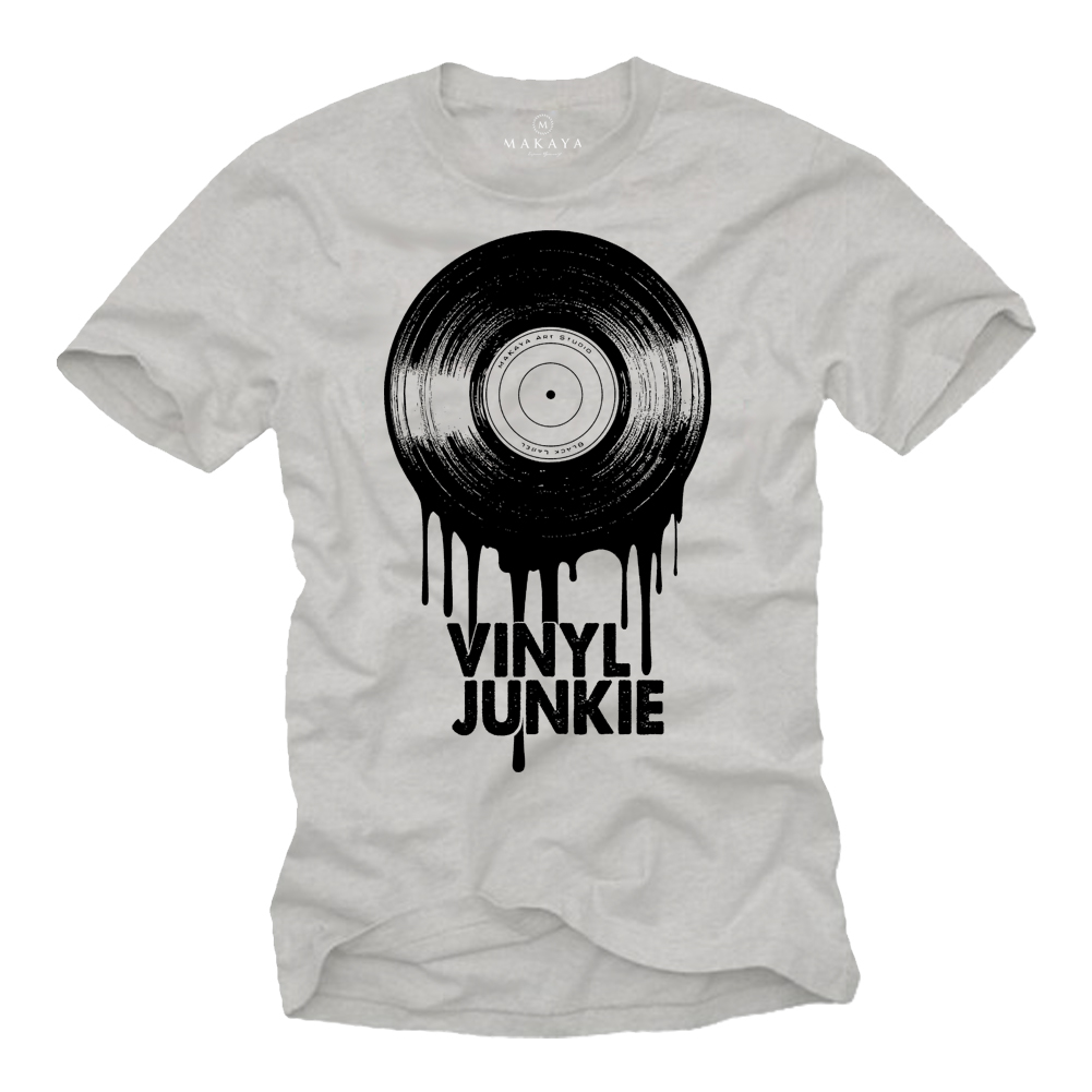 Dj T-Shirt Herren - Design Vinyl Junkie