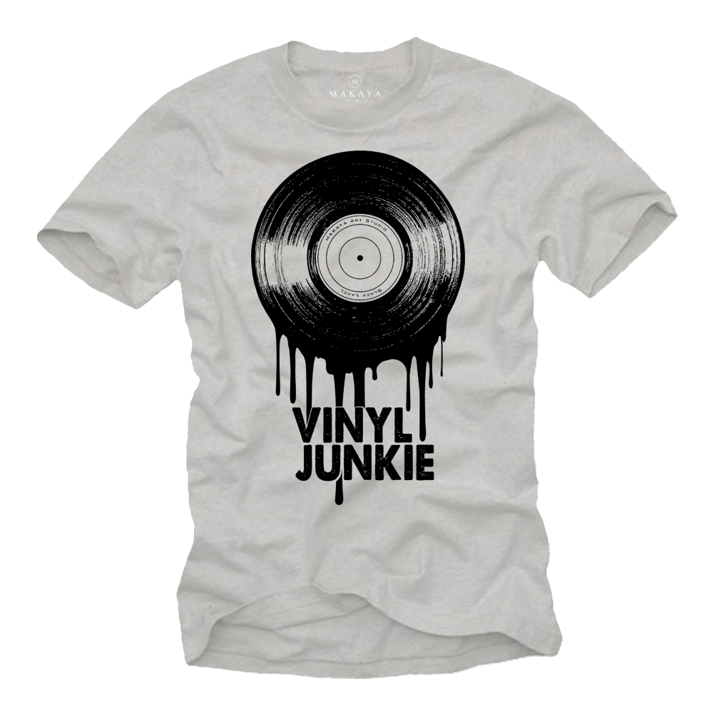 DJ T-Shirt Men - Design Vinyl Junkie