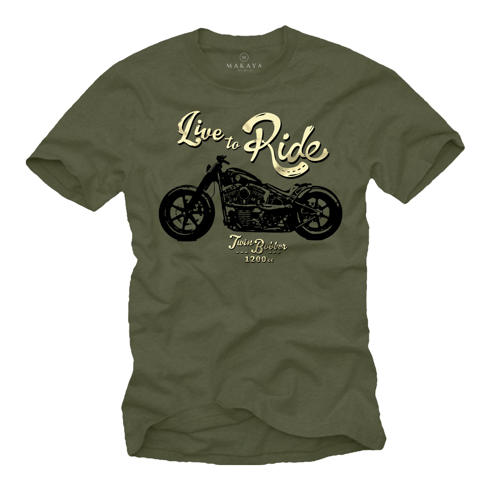 Live To Ride Motorcycle T-Shirt for Men