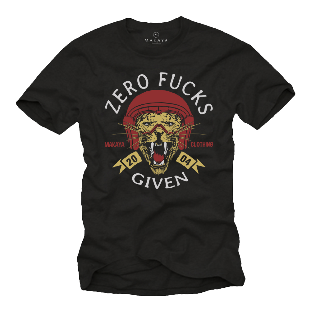 Tiger T-Shirt Herren - Zero Fucks Given