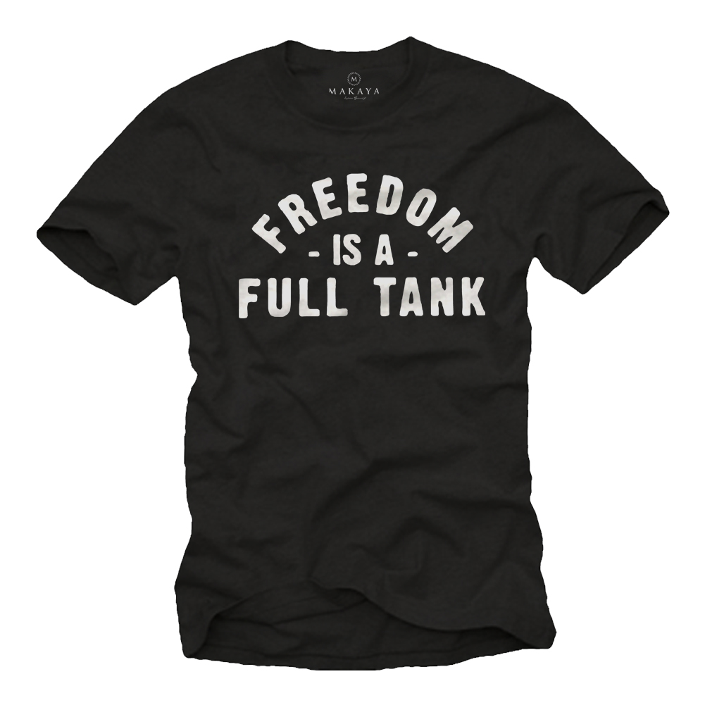 Geschenke für Motorradfahrer - Herren T-Shirt - Freedom is a Fulltank