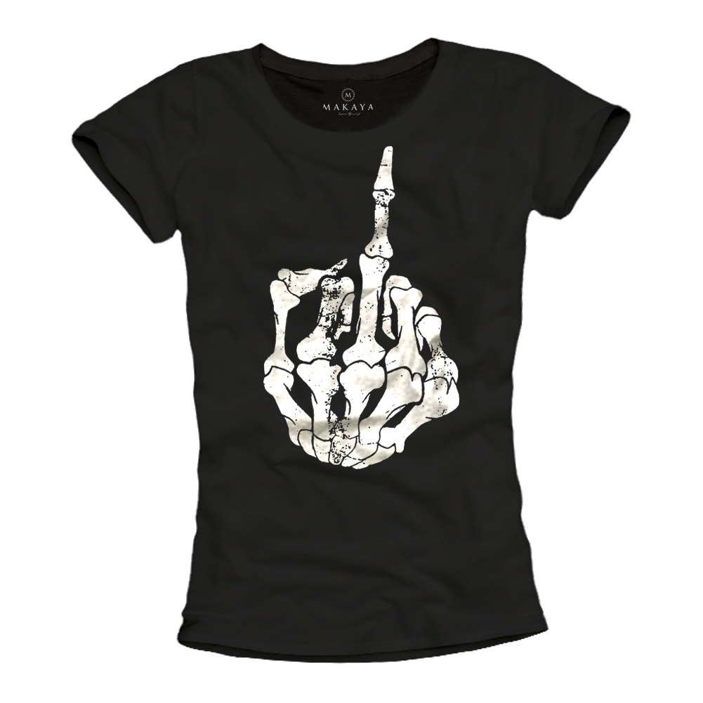 Womens T-Shirt - Two Words - One Finger