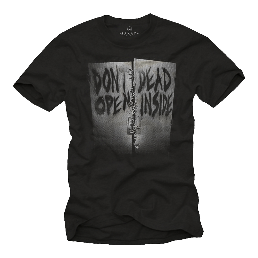Zombie T-Shirt Design Herren - Don't open dead inside