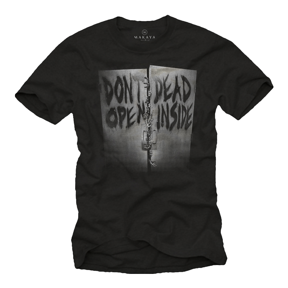 Zombie T-Shirt Design Men - Don't open dead inside