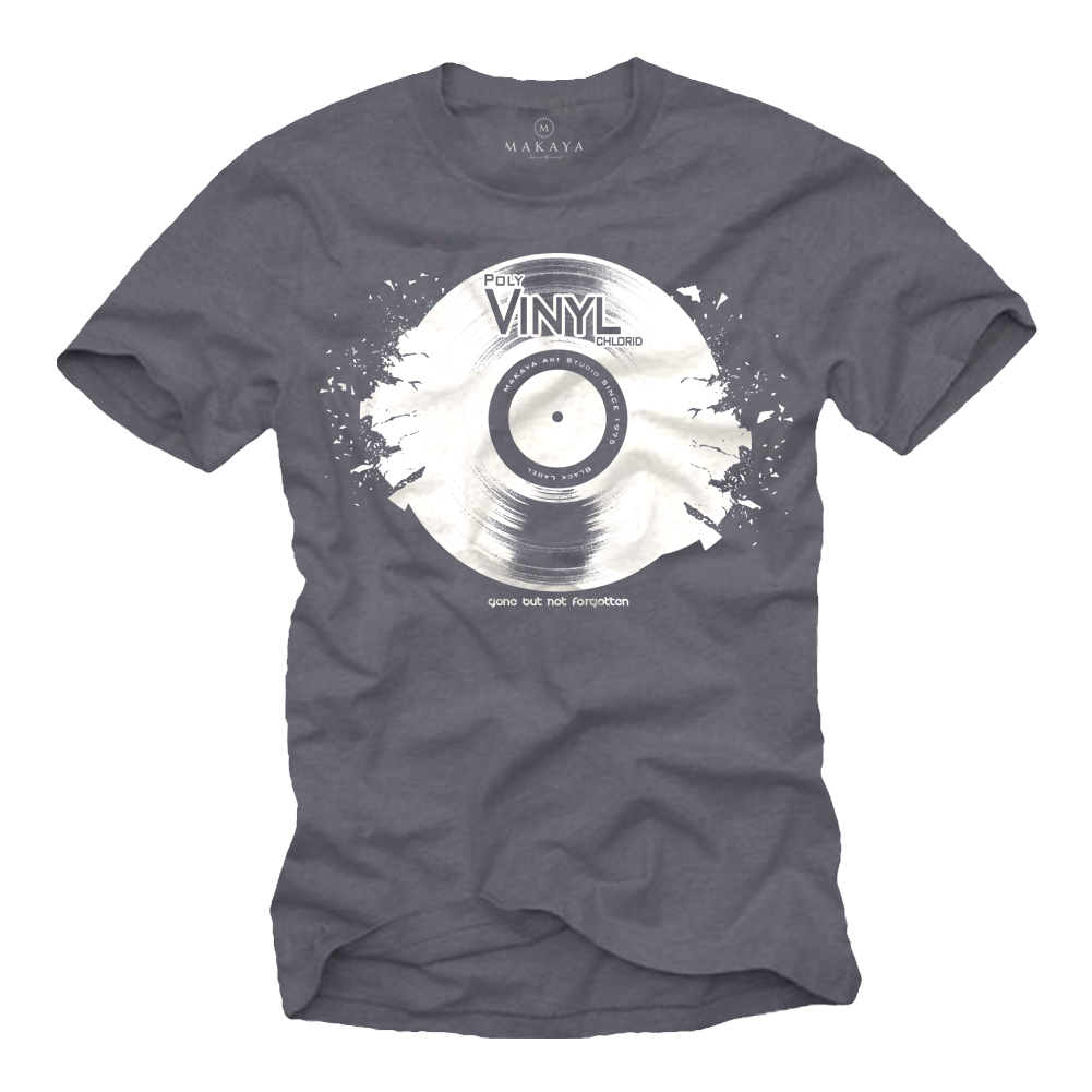 DJ T-Shirt for men - Music motif vinyl design