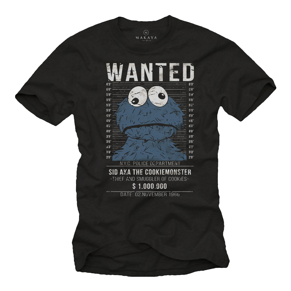 Lustige Männer T-Shirts - Wanted Cookie Smuggler