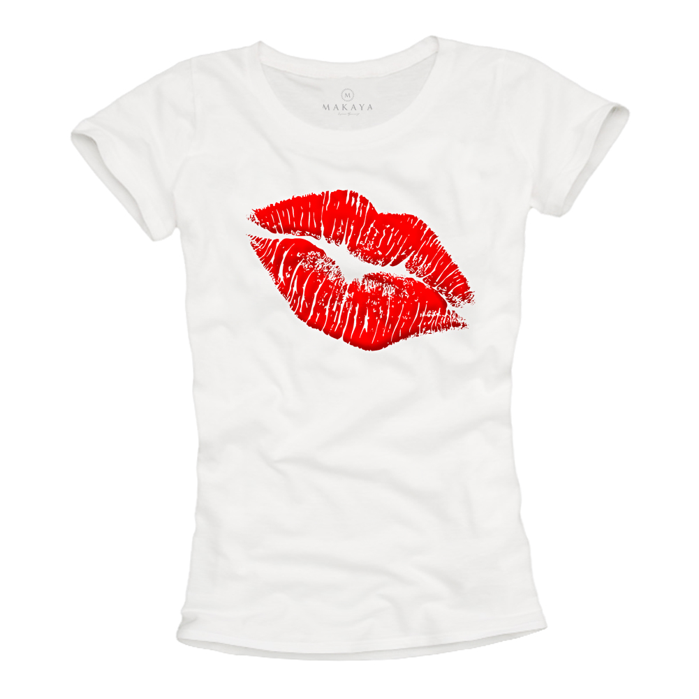 Womens T-Shirt - Kissing Lips