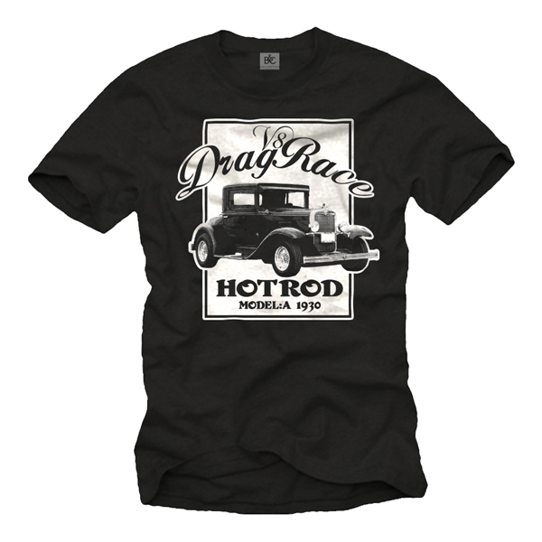 Rockabilly T-Shirt Herren - Hot Rod Auto Motiv